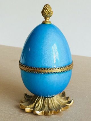 Evans Lighter Holder Only Cinderella Blue Egg Trinket Box