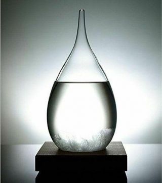 Storm Glass Barometer Crystal Drops Water Shape Large Weather Monitor