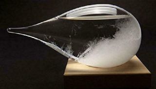 Storm Glass Barometer Crystal Drops Water Shape Large Weather Monitor 2