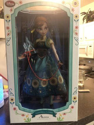 Disney Store Limited Edition Anna Doll 17 Inch From Frozen Fever