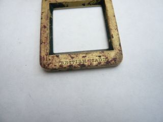 ANTIQUE VINTAGE OLD MILL WORKER BRASS MAGNIFYING GLASS THREAD COUNTER RARE 1 