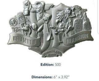 Haunted Mansion 50th Anniversary Jumbo Collage Metal Pin Disney Le500