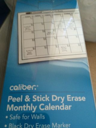 Monthly Dry - Erase Wall Calendar 23.  5 " X 17.  5 " White Calendar Peel And Stick Decal