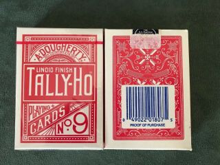 1 Deck Of Stud Playing Cards & 1 Deck Of Tally Ho Circle Back Rare/Blue Seal 3