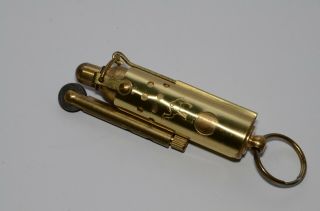 Vintage CAMEL Brand Brass Key Chain Trench Lighter (Cigarette Smoke) 2