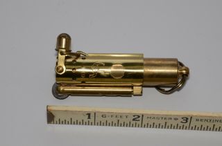 Vintage CAMEL Brand Brass Key Chain Trench Lighter (Cigarette Smoke) 4