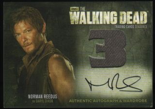 Cryptozoic The Walking Dead Season 3 Norman Reedus Daryl Autograph Wardrobe Am10