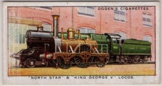 " Northstar " And " King George V " Railway Locomotives Train 1930s Ad Trade Card