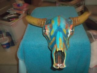 Cow - Bull Skull With Horns Resin Made Wall Decor Man Cave,  Plus Other Uses