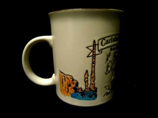 CARLSBAD CAVERNS Souvenir Mug Stoneware Cup Mexico Incised Great Detail 2