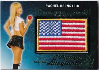 Rachel Bernstein 2018 Benchwarmer Pledge Allegiance Flag Patch Green Foil Sp 2/3