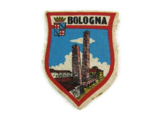 Vintage 1962 Italy Bologna City Shield Patch Souvenir Travel