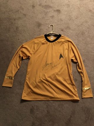 Autographed George Takei Star Trek Shirt Size Extra Large
