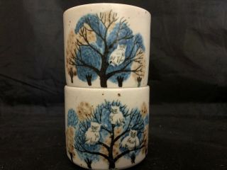 Hand Crafted Otagiri Japan Owl Tea Cups 3