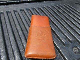 Vintage Leather Cigar Case Superior Warranted Old Case Good One