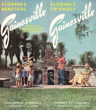 Gainesville Fl Vintage Chamber Of Commerce Brochure Circa 1960s Univ Of Florida