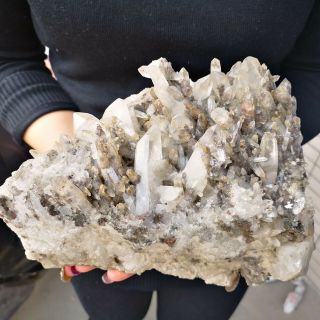 9.  8lb Natural Rare Chalcopyrite Calcite Mineral Specimens Healing F345