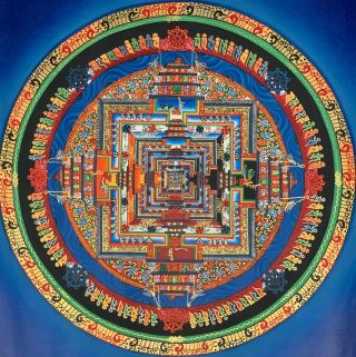 , Hand - Painted,  Kalachakra Mandala,  Tibetan,  Thangka,  Thanka,  Painting