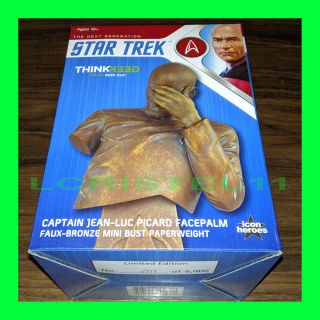 - Star Trek Tng Captain Picard Facepalm Bust Bronze Edition Limited Edition