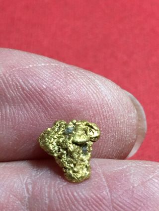 Natural Gold Nugget Specimen With Quartz Rock Bullion From Oregon 1.  08 Gram A67