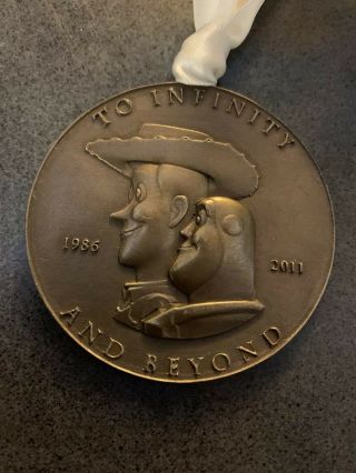 Pixar Animation Studios 25 Year Bronze Medal 2.  5” To Infinity And Beyond