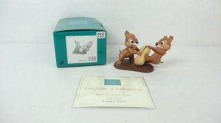 Disney Wdcc 4004394 For Peanuts Chip And Dale: Determined Duo W/coa