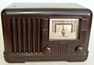 Vintage Deco Wards Airline Bakelite Tube Radio As - Is