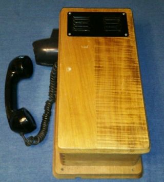 Stromberg Carlson Antique Wooden Wall Magneto Telephone Dm - 200