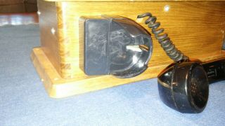Stromberg Carlson Antique Wooden Wall Magneto Telephone DM - 200 6