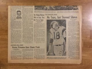 December 28,  1969 Los Angeles LA TIMES Sports Newspaper Rams Vikings 2