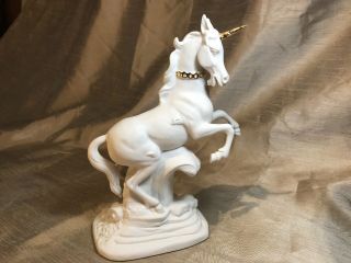 Franklin Porcelain Unicorn Figurine David Cornell The Messenger Of Love