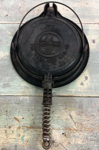 Rare Griswold 151 152 No 8 Cast Iron Waffle Iron Pat’d July 11,  1922