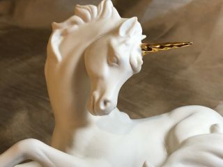 Franklin Porcelain Unicorn Figurine David Cornell Guardian of The Heart 7