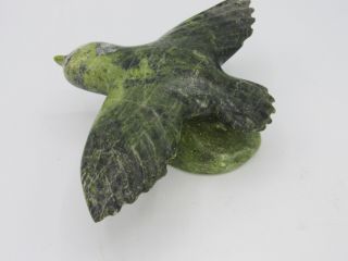 Napatchie Noah Inuit Bird In Flight Carving Eskimo Sculpture Stone Signed