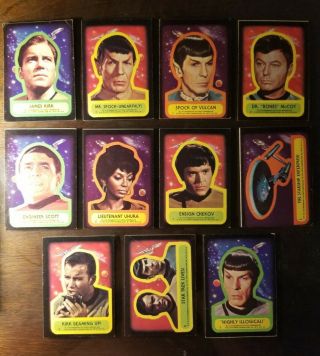 1976 Topps Star Trek Complete Sticker Set Kirk 1 Spock 2 Mccoy 4