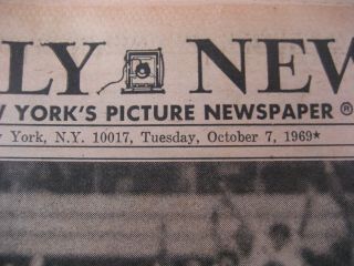 Vintage NY Daily Newspapers (7) from 1969 Chronicling NY Mets World Series Win 2