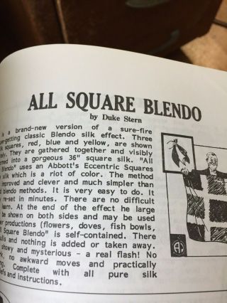 Vintage Abbott Magic All Square Blendo Duke Stern 3