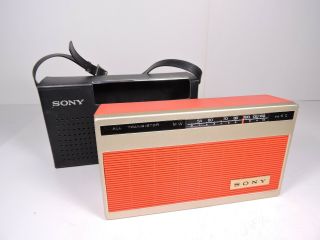 Vintage Red Sony 6 Transistor Radio 4r - 51 Mid 1960 