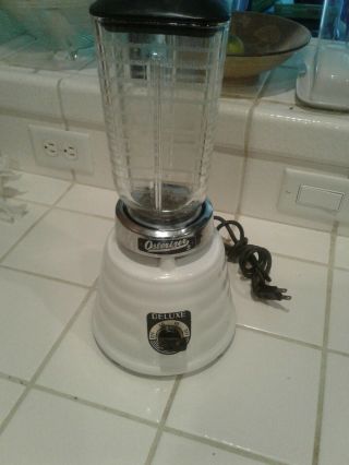 Vintage Oster White Beehive Osterizer Model 403 Two Speed Blender