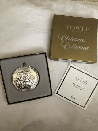 Sterling Silver Towle Story Of Christmas Ornament/pendant “the Three Wisemen”