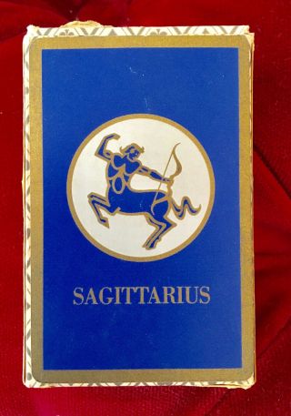 Fabulous Vintage Deck Of Zodiac Playing Cards - Sagittarious November Sign