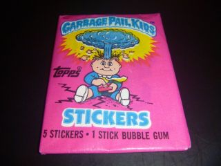Vintage Garbage Pail Kids Series 1 Factory Wax Pack From 1985