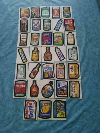 1973 Topps Wacky Packages 2nd Series Complete Rare White Back Set 33/33