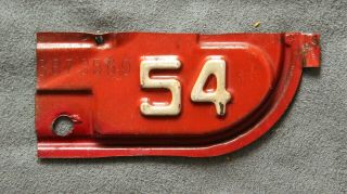 California 1954.  License Plate Metal Registration Tab / Tag.