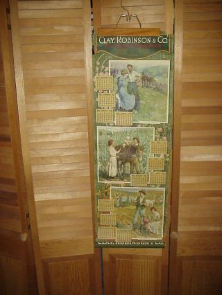 Clay,  Robinson & Coyard Long 1921 Calendar Farm Scenes Rare