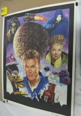 Mystery Science Theater 3000 Poster Signed Dave Dorman Best Brain 1998