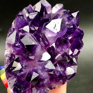 145G Museum Quality - natural Deep PurpleAmethyst Crystal Quartz Cluster/Brazil 5