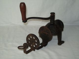 Antique Crystal Arcade Coffee Bean Grinding Mill Wall Mount Hand Crank Grinder 8
