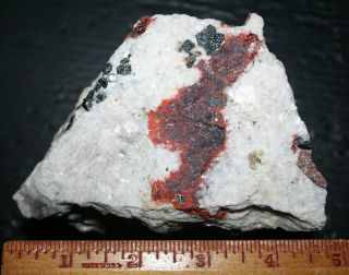 Franklinite crystals w willemite,  calcite fluorescent minerals Franklin,  NJ 6