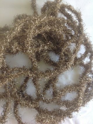 Vintage Gold Colored 1/2 " Christmas Tinsel Garland 236 "
